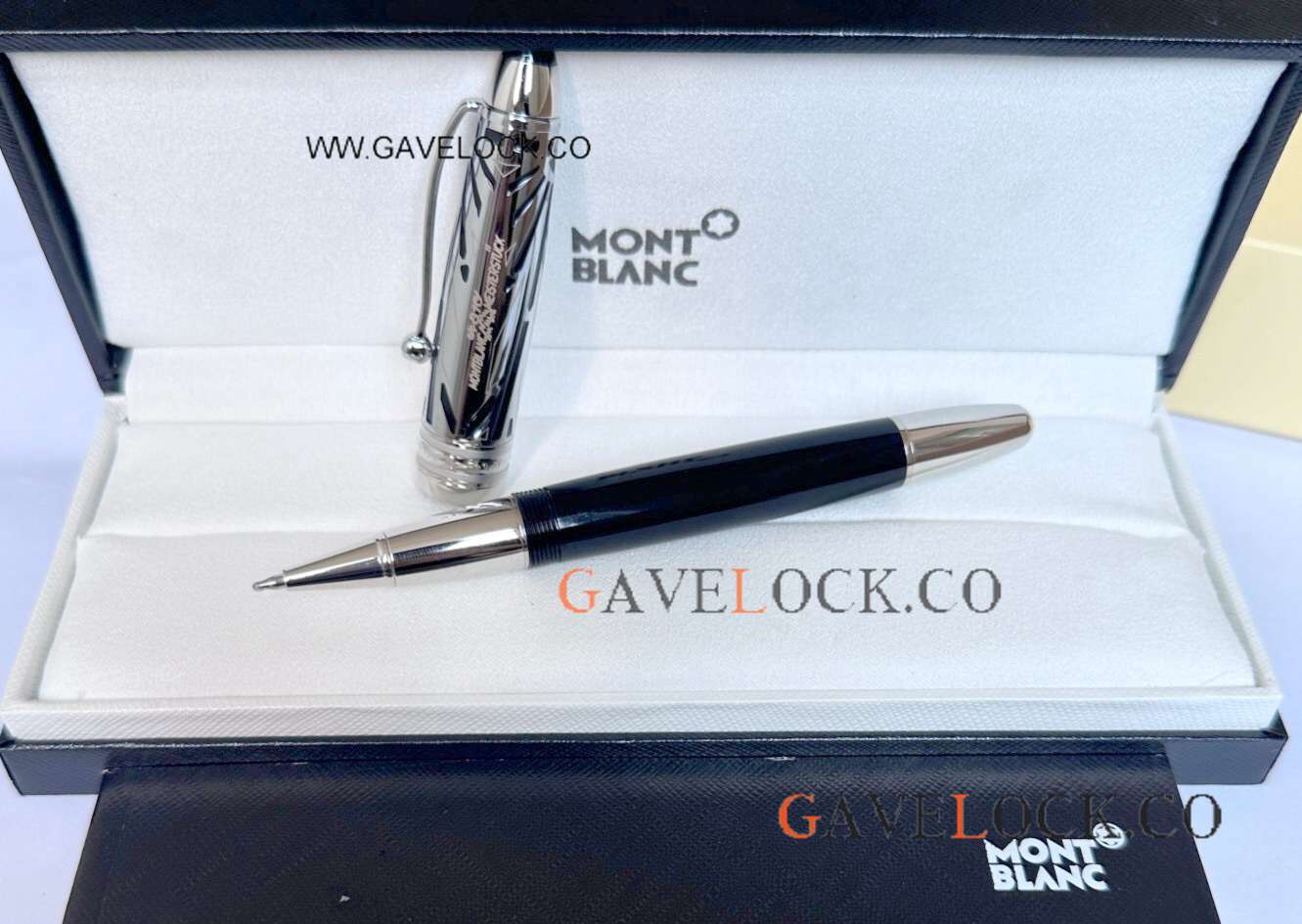 2024! Clone Montblanc 100 Yrs Anniversary Doue Classique Rollerball Black-Silver Cap